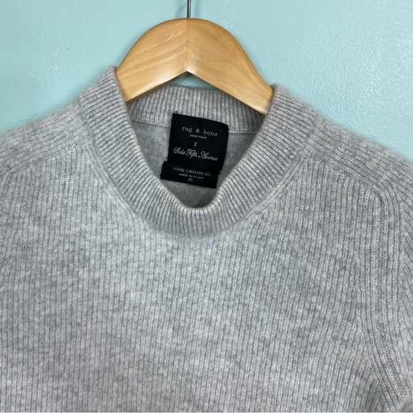 Rag & Bone Saks Fifth Avenue Cashmere Ribbed Crewneck Sweater Sz XS‎ - Picture 3 of 6